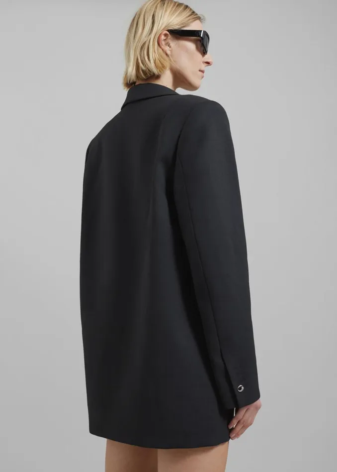 Women The Frankie Shop Dresses Coperni Oversized Tailored Jacket Dress Black