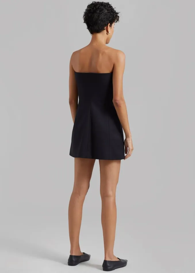 Women The Frankie Shop Dresses Cyniah Strapless Vest Black