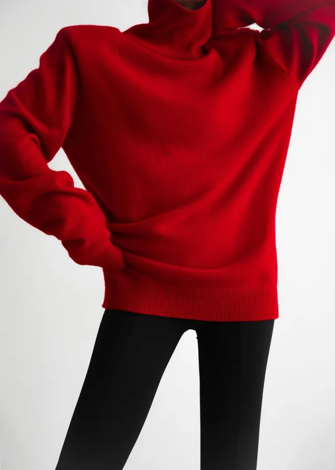 Women The Frankie Shop Dresses Emilia Mini Padded Sweater Dress Red