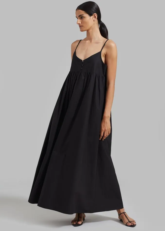 Women The Frankie Shop Dresses Juniper Cotton Tank Dress Black