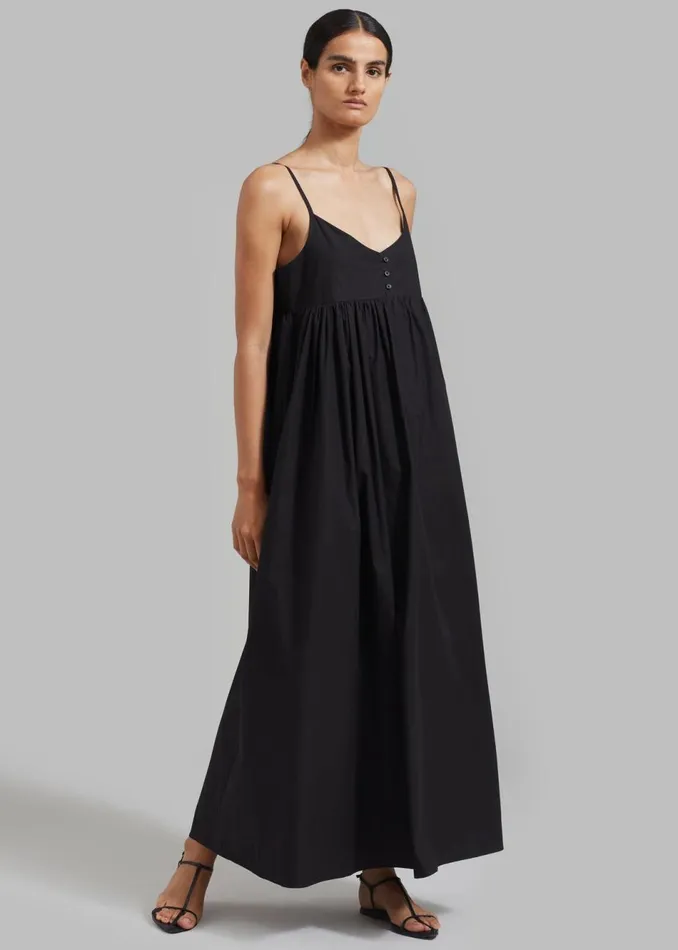 Women The Frankie Shop Dresses Juniper Cotton Tank Dress Black