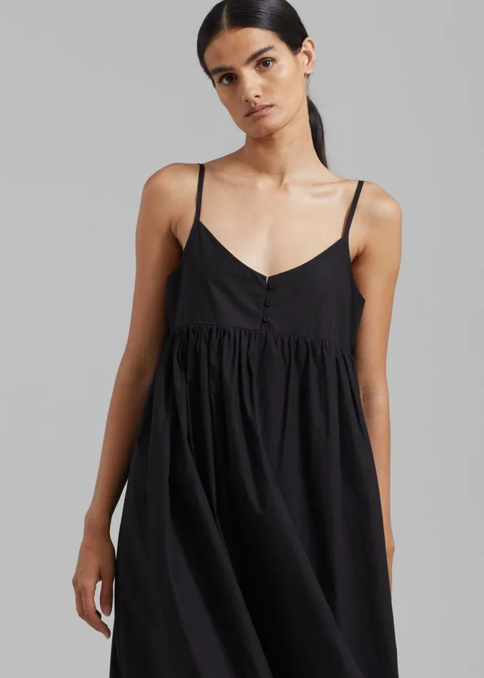 Women The Frankie Shop Dresses Juniper Cotton Tank Dress Black