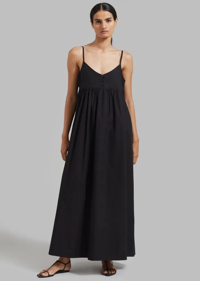Women The Frankie Shop Dresses Juniper Cotton Tank Dress Black