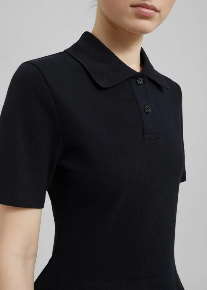 Women The Frankie Shop Dresses JW Anderson Asymmetric Polo Dress Black