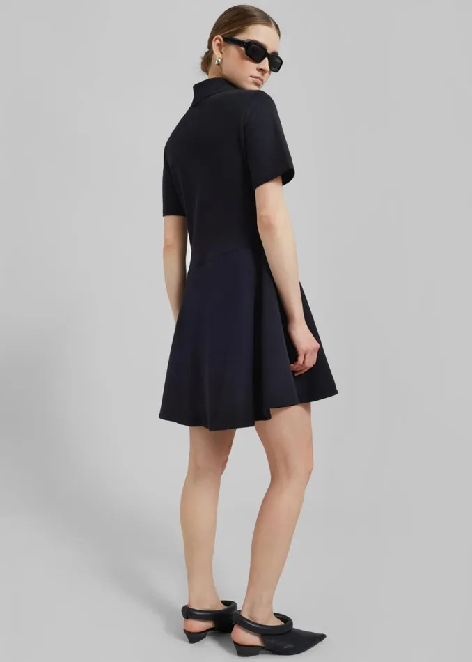 Women The Frankie Shop Dresses JW Anderson Asymmetric Polo Dress Black