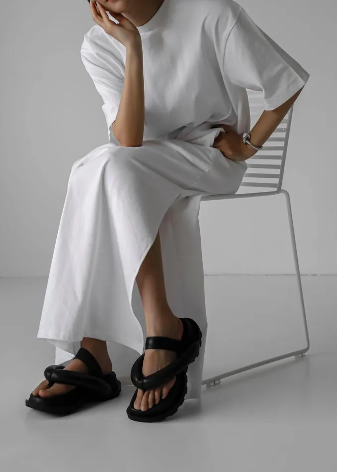 Women The Frankie Shop Dresses Lou Oversized Tee Dress Optic White