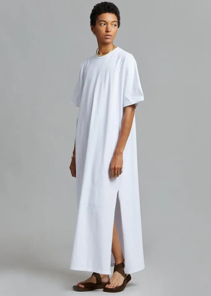 Women The Frankie Shop Dresses Lou Oversized Tee Dress Optic White