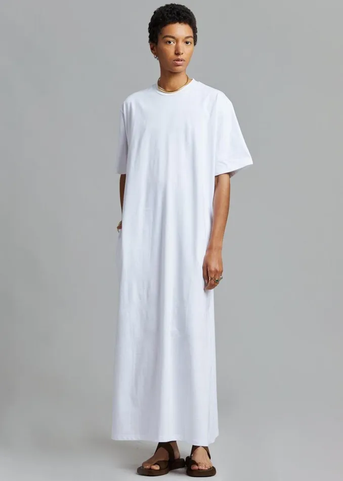 Women The Frankie Shop Dresses Lou Oversized Tee Dress Optic White