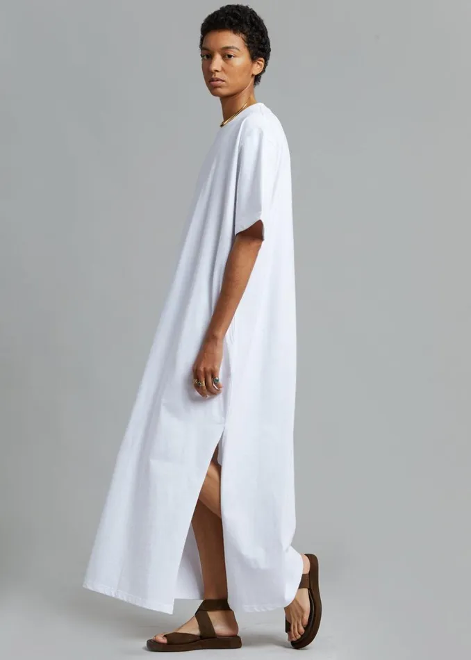 Women The Frankie Shop Dresses Lou Oversized Tee Dress Optic White