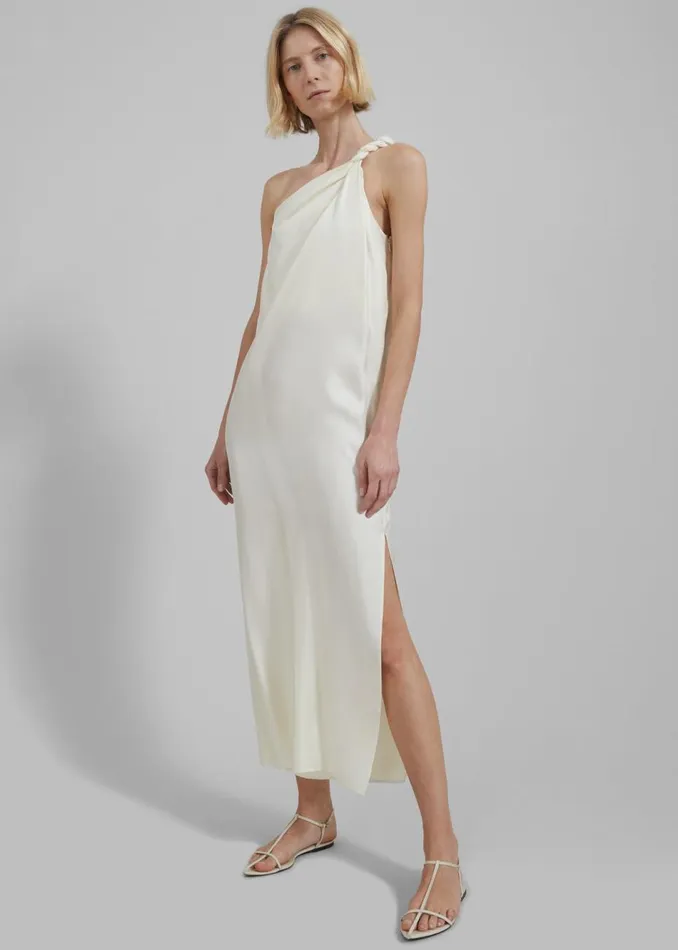 Women The Frankie Shop Dresses Loulou Studio Adela Dress Soft Vanilla
