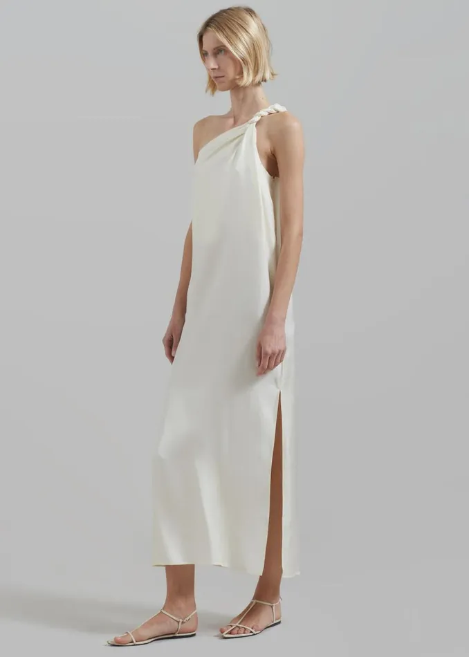 Women The Frankie Shop Dresses Loulou Studio Adela Dress Soft Vanilla