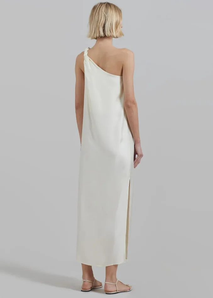 Women The Frankie Shop Dresses Loulou Studio Adela Dress Soft Vanilla