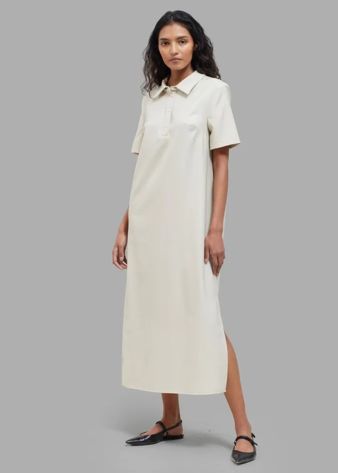 Women The Frankie Shop Dresses Loulou Studio Bira Polo Shirt Dress Beige
