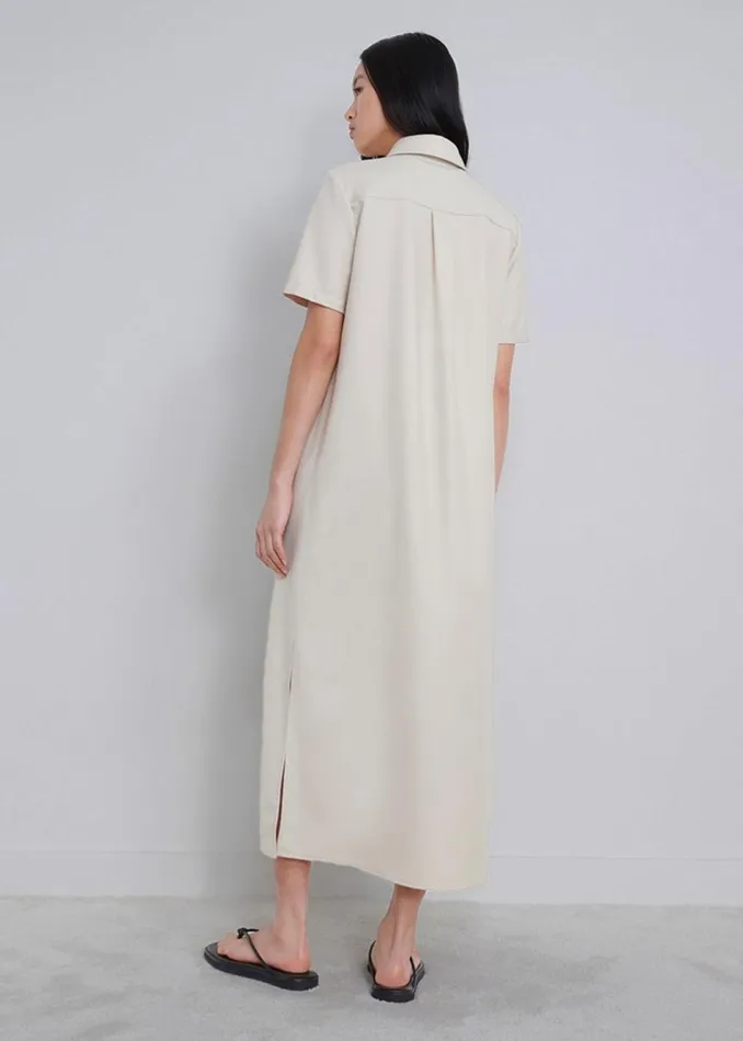 Women The Frankie Shop Dresses Loulou Studio Bira Polo Shirt Dress Beige