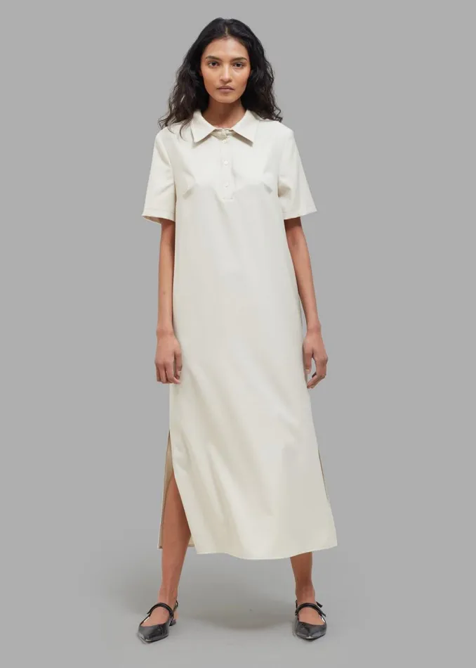 Women The Frankie Shop Dresses Loulou Studio Bira Polo Shirt Dress Beige