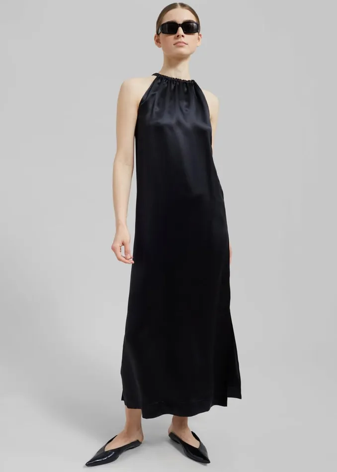 Women The Frankie Shop Dresses Loulou Studio Morene Long Dress Black