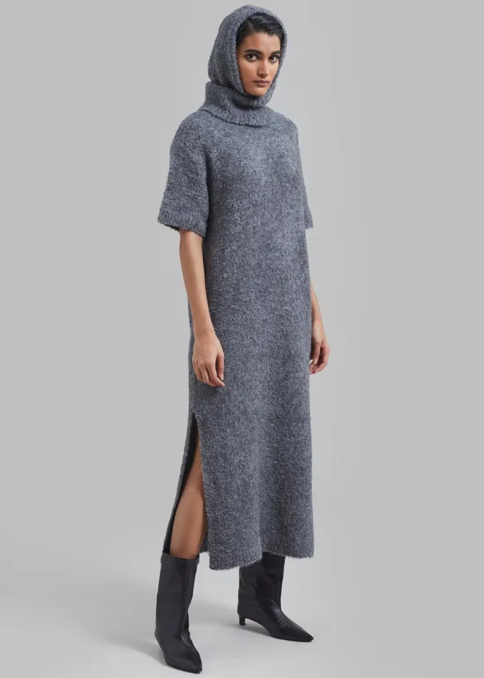 Women The Frankie Shop Dresses Luz Knit Dress Grey