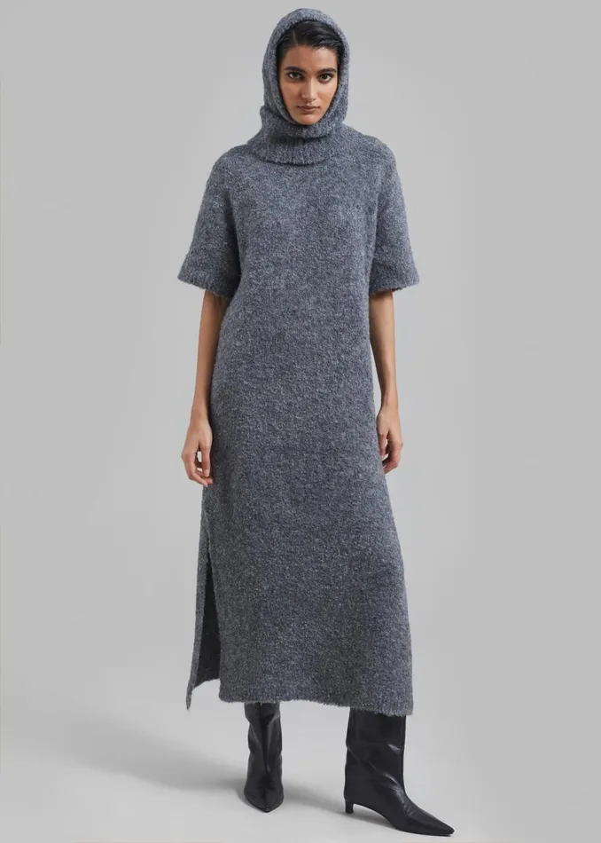 Women The Frankie Shop Dresses Luz Knit Dress Grey