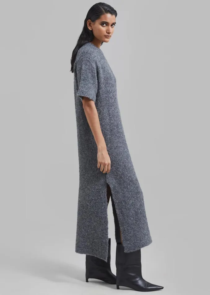 Women The Frankie Shop Dresses Luz Knit Dress Grey