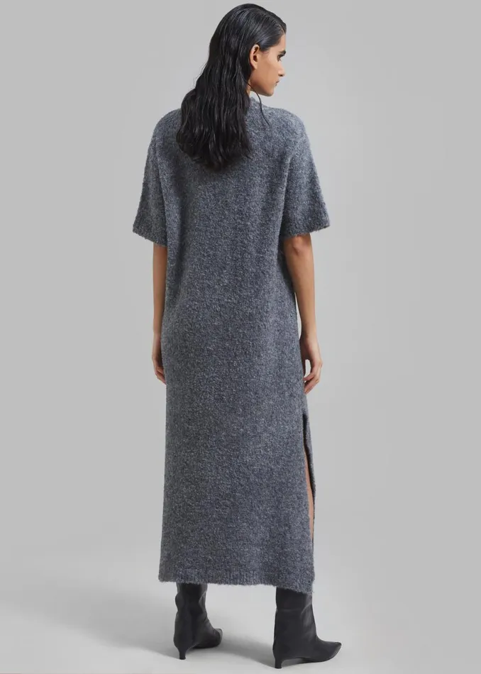 Women The Frankie Shop Dresses Luz Knit Dress Grey