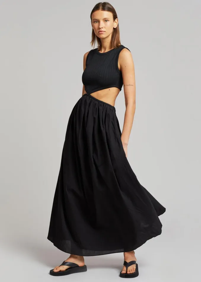 Women The Frankie Shop Dresses Mara Cut Out Maxi Dress Black