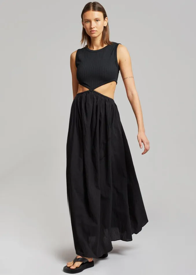 Women The Frankie Shop Dresses Mara Cut Out Maxi Dress Black
