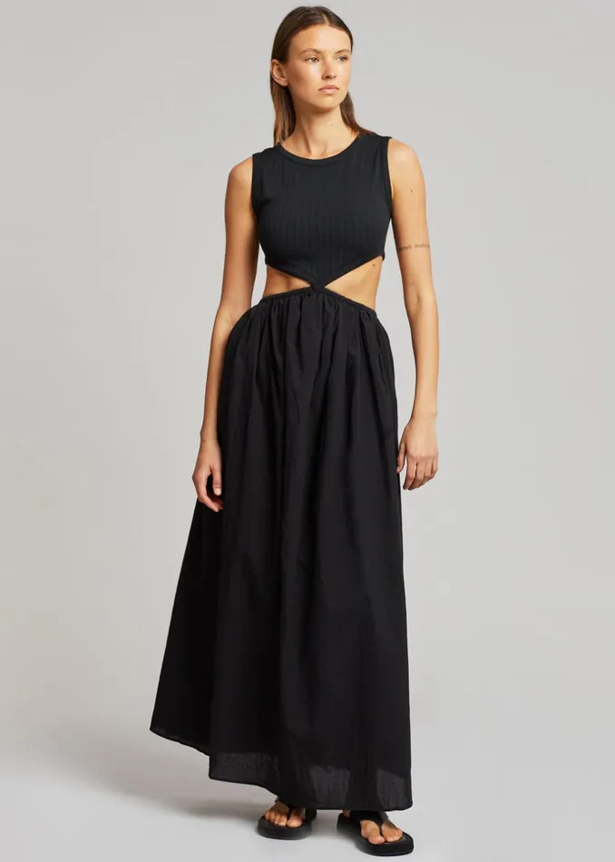 Women The Frankie Shop Dresses Mara Cut Out Maxi Dress Black