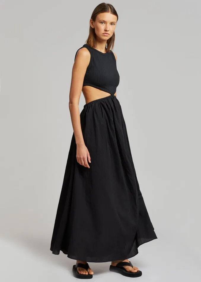 Women The Frankie Shop Dresses Mara Cut Out Maxi Dress Black
