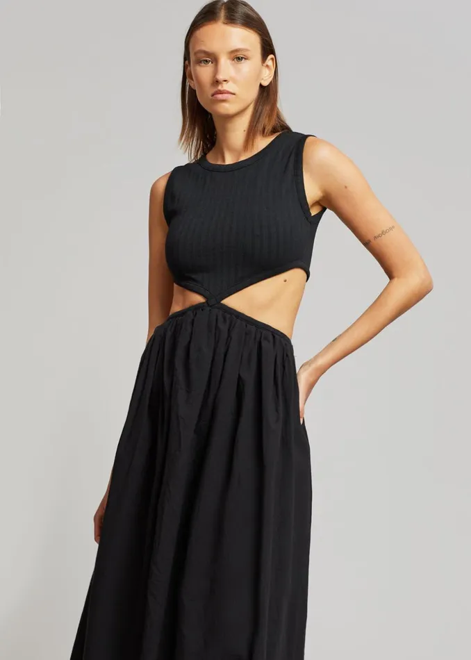 Women The Frankie Shop Dresses Mara Cut Out Maxi Dress Black