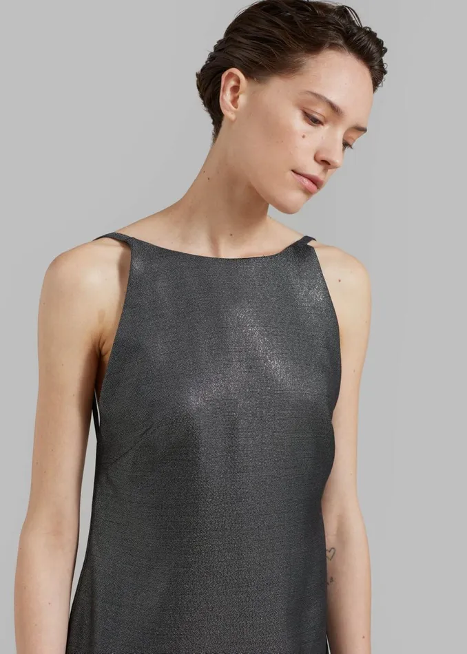 Women The Frankie Shop Dresses MATIN Byblos Backless Mini Silver