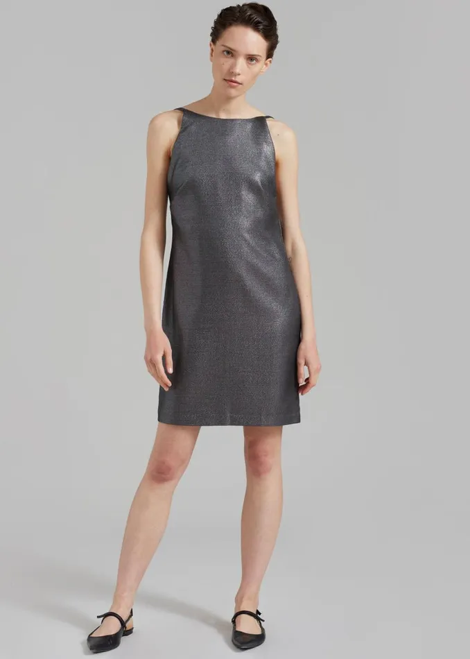 Women The Frankie Shop Dresses MATIN Byblos Backless Mini Silver