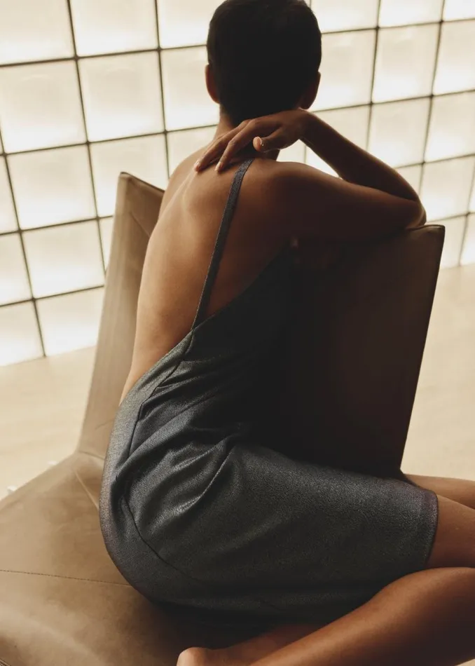 Women The Frankie Shop Dresses MATIN Byblos Backless Mini Silver