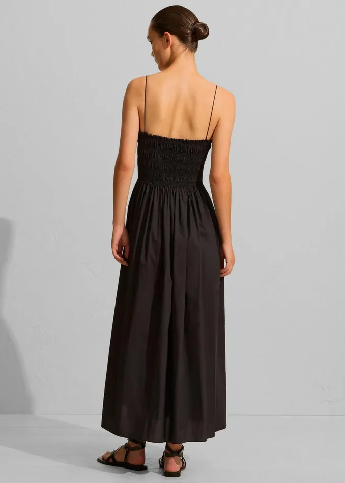 Women The Frankie Shop Dresses Matteau Shirred Bodice Dress Black