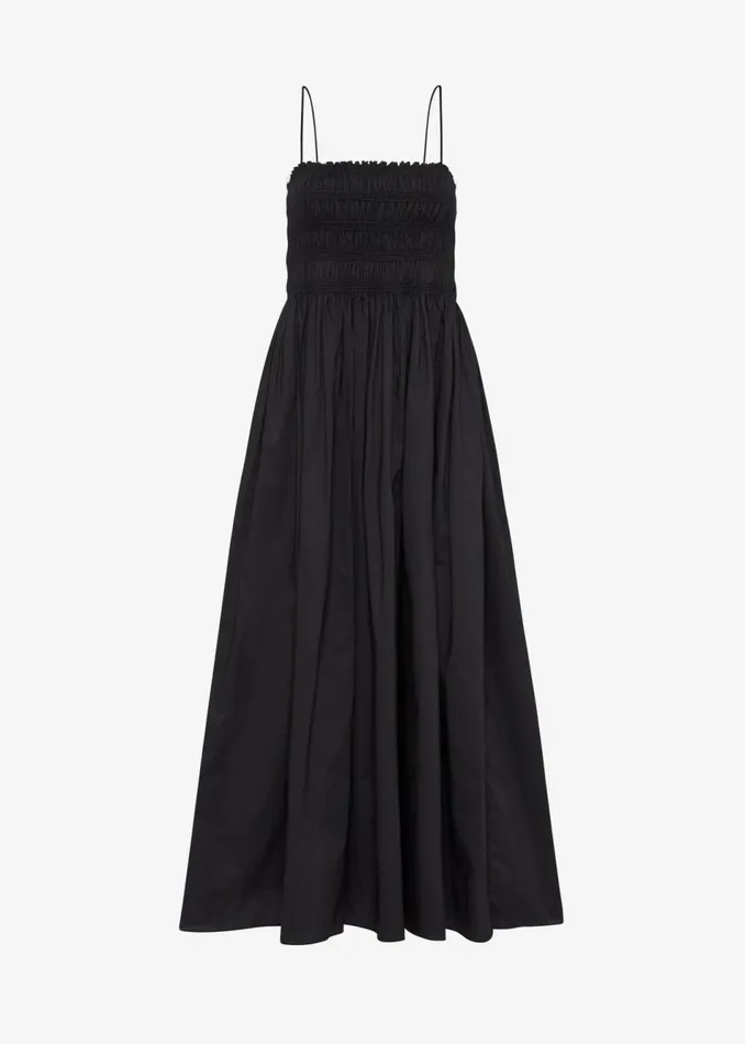 Women The Frankie Shop Dresses Matteau Shirred Bodice Dress Black