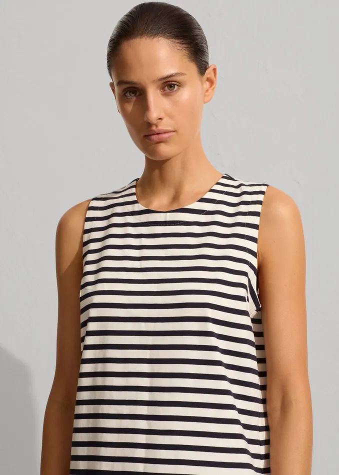 Women The Frankie Shop Dresses Matteau Stripe Shift Dress Navywhite
