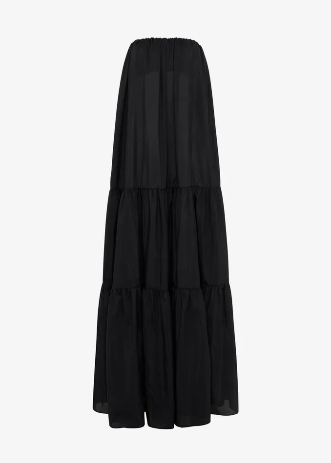 Women The Frankie Shop Dresses Matteau Voluminous Strapless Tiered Dress Black