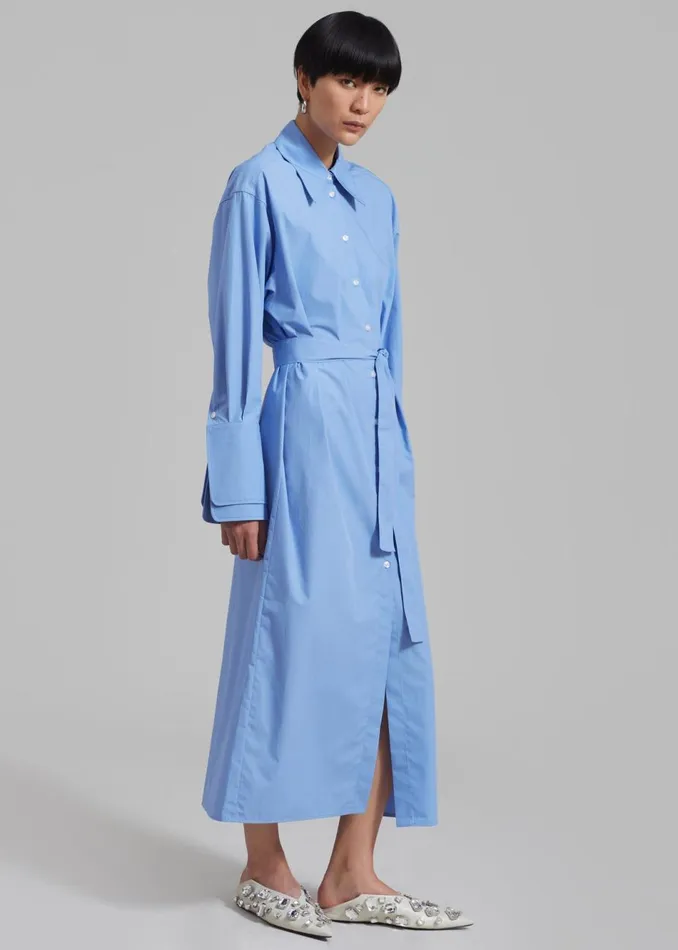 Women The Frankie Shop Dresses Rhe Poplin Shirt Dress Serenity
