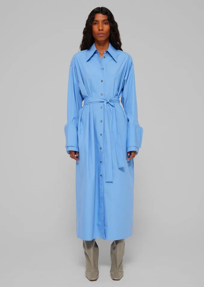 Women The Frankie Shop Dresses Rhe Poplin Shirt Dress Serenity