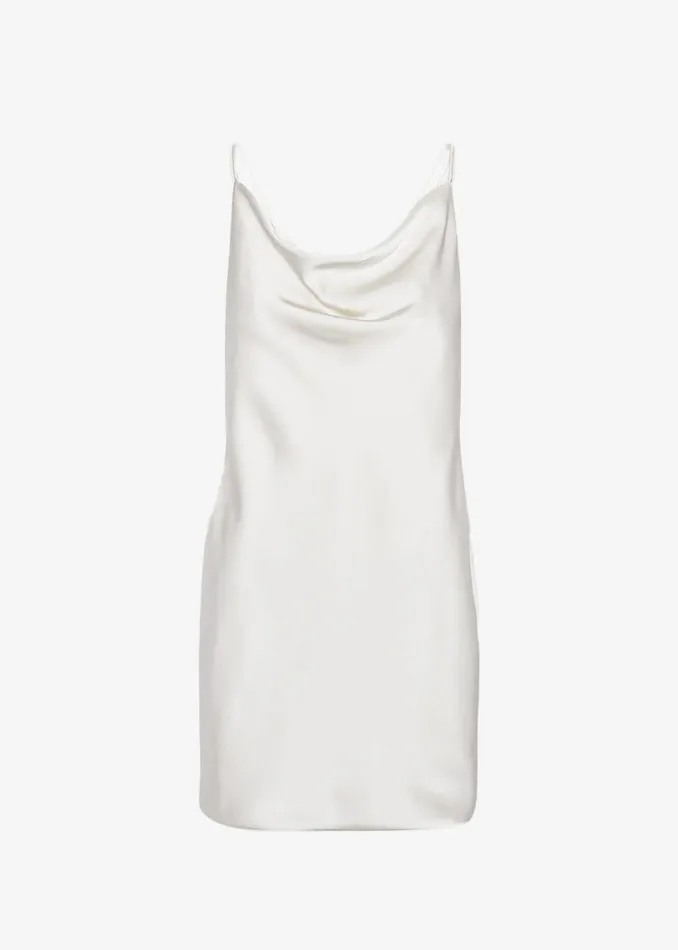 Women The Frankie Shop Dresses Rotate Satin Mini Slip Dress Egret