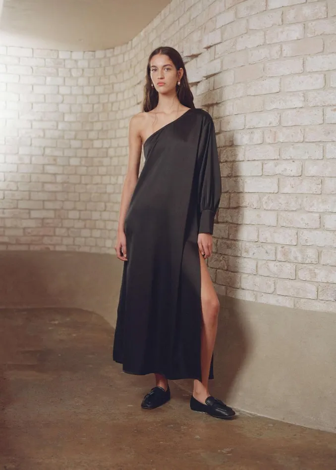 Women The Frankie Shop Dresses Solaqua The Chloe Dress Noir