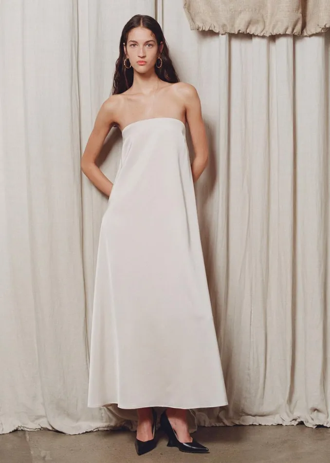 Women The Frankie Shop Dresses Solaqua The Fille Dress Oyster
