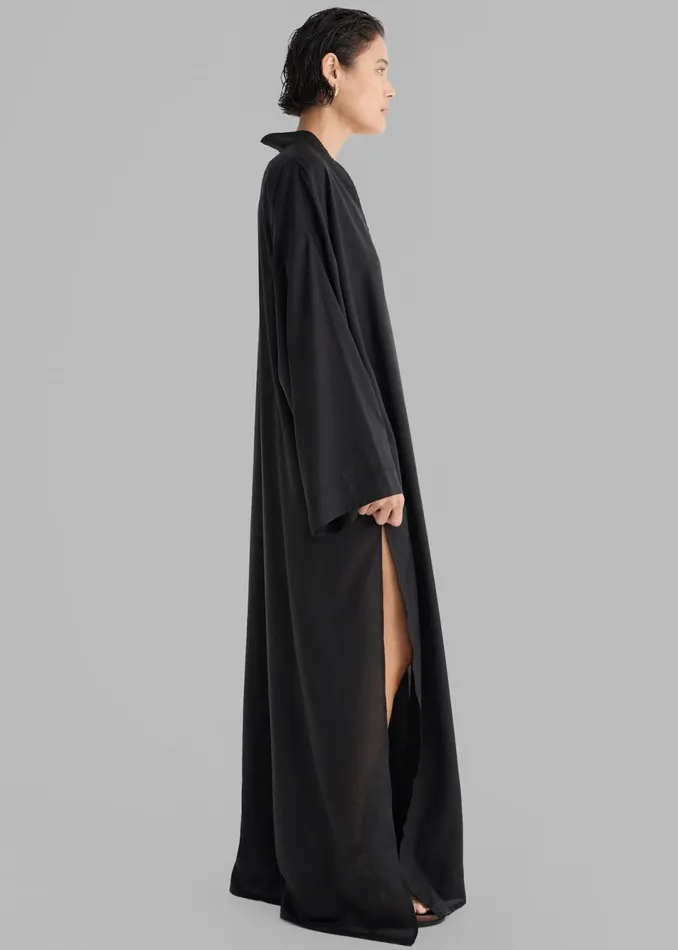 Women The Frankie Shop Dresses Solaqua The Ines Kaftan Noir