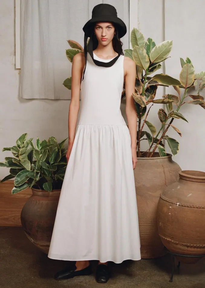 Women The Frankie Shop Dresses Solaqua The Marlo Dress Ivory