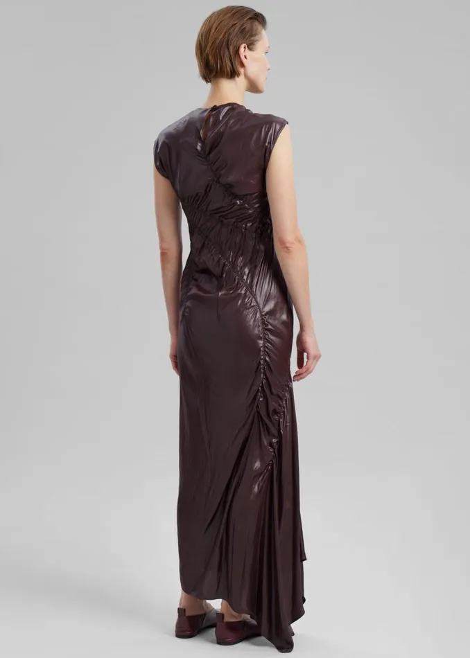 Women The Frankie Shop Dresses Sportmax Guelfo Dress Dark Brown