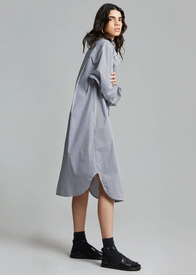 Women The Frankie Shop Dresses Talia Shirt Dress Blackwhite Stripe