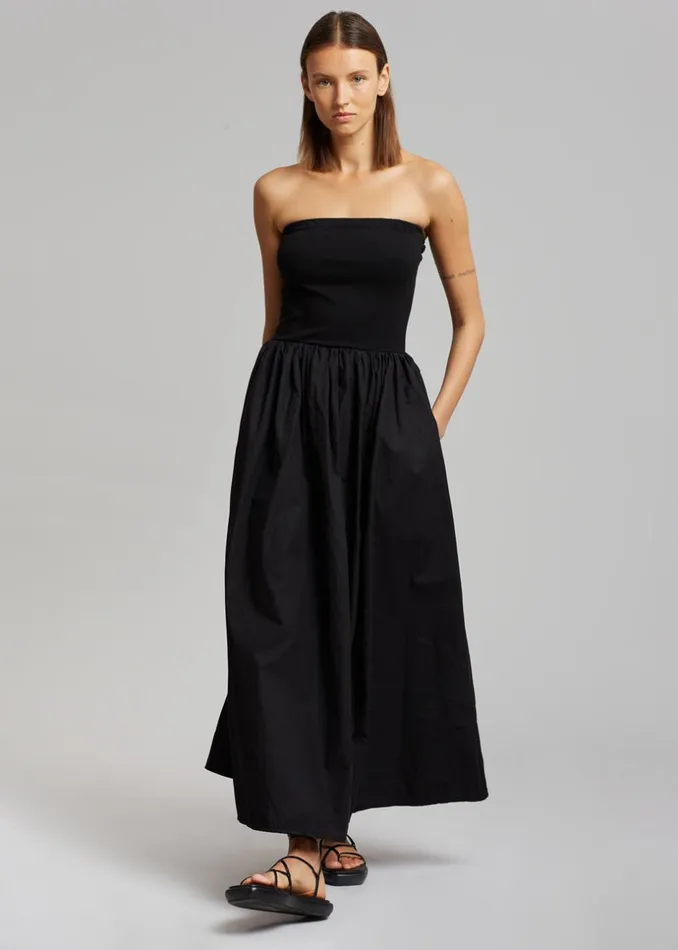 Women The Frankie Shop Dresses Tamo Strapless Maxi Dress Black