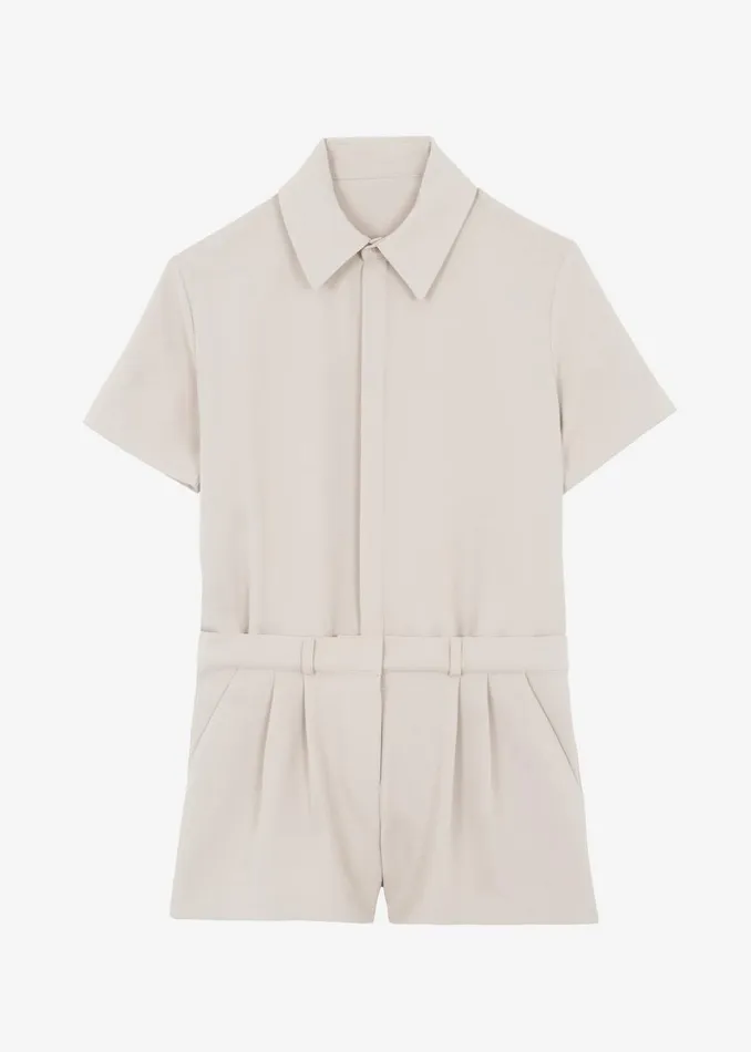 Women The Frankie Shop Jumpsuits Faith Romper Beige