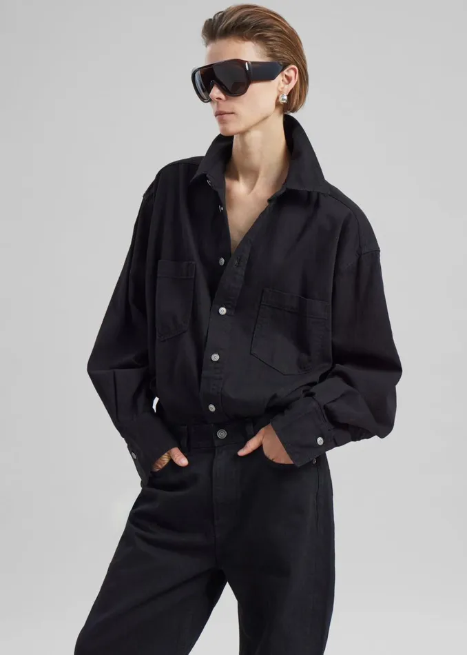 Women The Frankie Shop Jumpsuits Haikure Tilda Jumpsuit Black Stone