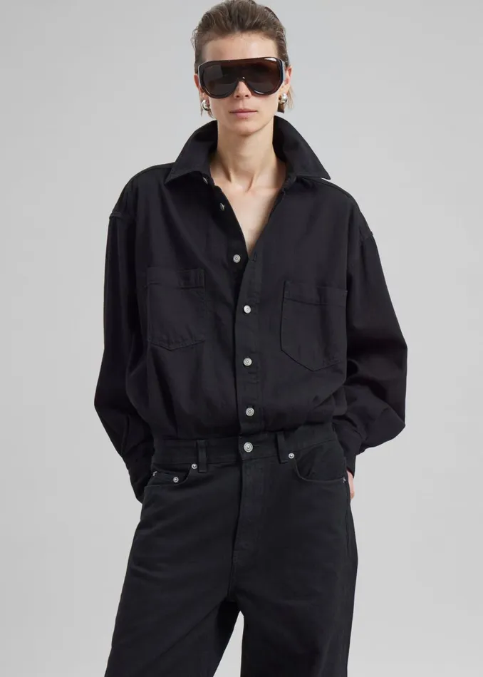 Women The Frankie Shop Jumpsuits Haikure Tilda Jumpsuit Black Stone