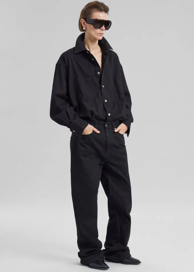 Women The Frankie Shop Jumpsuits Haikure Tilda Jumpsuit Black Stone